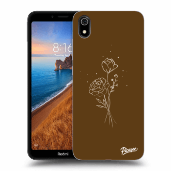 Obal pre Xiaomi Redmi 7A - Brown flowers