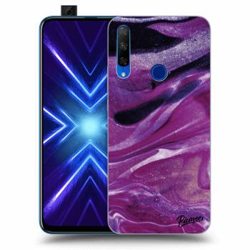 Obal pre Honor 9X - Purple glitter