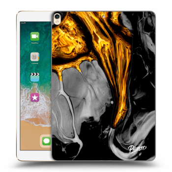 Picasee silikónový prehľadný obal pre Apple iPad Pro 10.5" 2017 (2. gen) - Black Gold