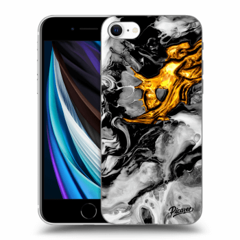 Obal pre Apple iPhone SE 2020 - Black Gold 2