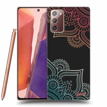 Picasee silikónový čierny obal pre Samsung Galaxy Note 20 - Flowers pattern