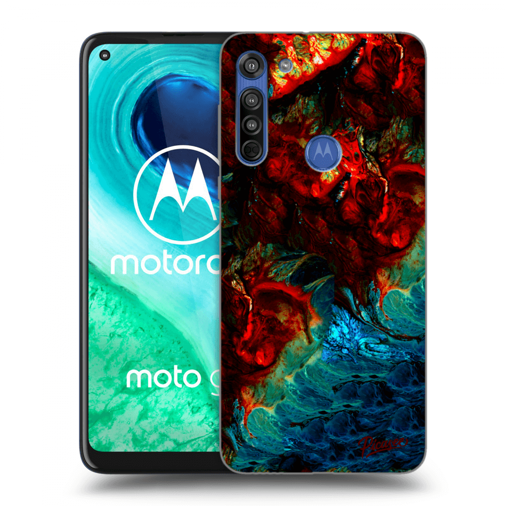 Picasee silikónový prehľadný obal pre Motorola Moto G8 - Universe