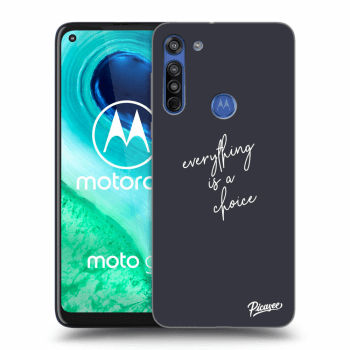 Picasee silikónový prehľadný obal pre Motorola Moto G8 - Everything is a choice