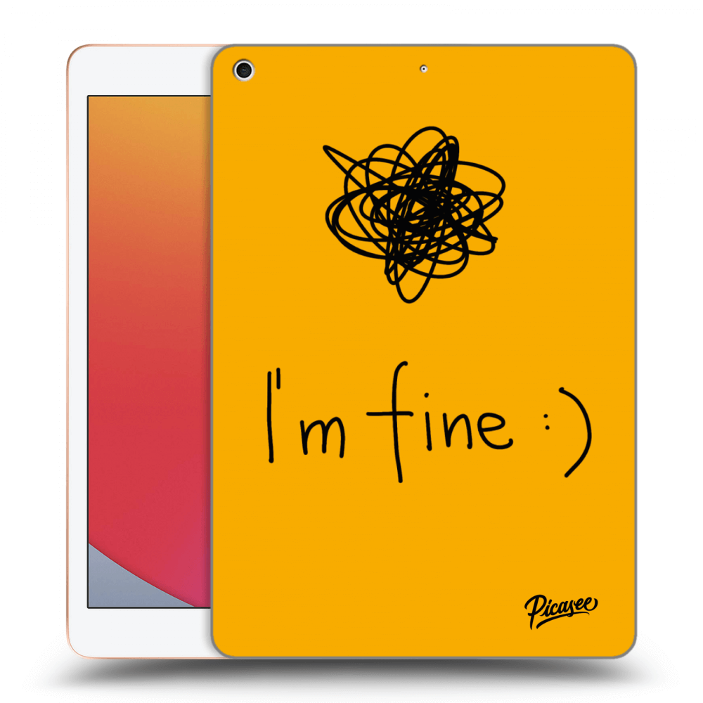 Picasee silikónový prehľadný obal pre Apple iPad 10.2" 2020 (8. gen) - I am fine