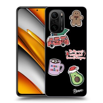 Obal pre Xiaomi Poco F3 - Christmas Stickers