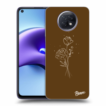 Obal pre Xiaomi Redmi Note 9T - Brown flowers