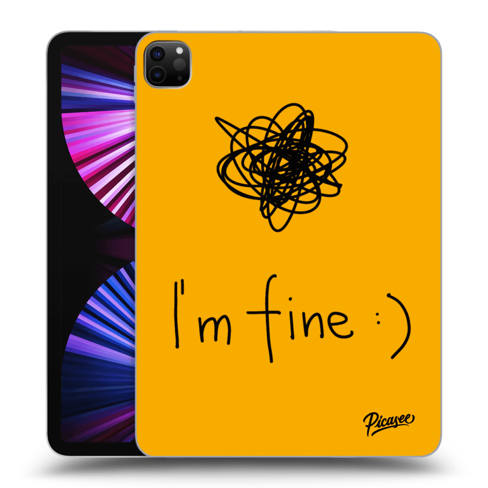 Picasee silikónový čierny obal pre Apple iPad Pro 11" 2021 (3.gen) - I am fine