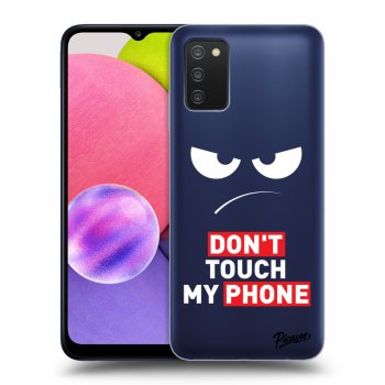 Obal pre Samsung Galaxy A03s A037G - Angry Eyes - Transparent
