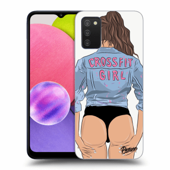 Obal pre Samsung Galaxy A03s A037G - Crossfit girl - nickynellow