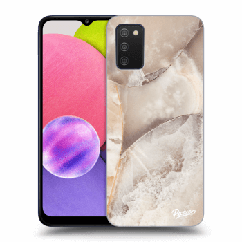 Obal pre Samsung Galaxy A03s A037G - Cream marble