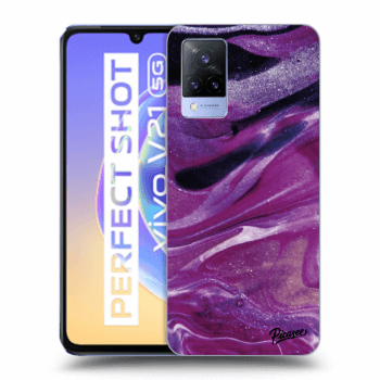 Obal pre Vivo V21 5G - Purple glitter