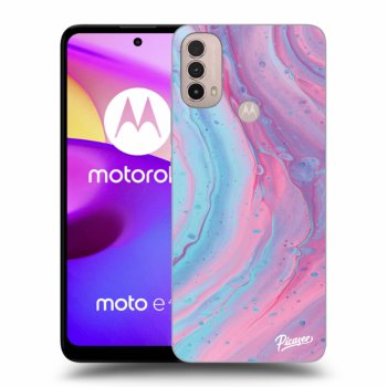 Obal pre Motorola Moto E40 - Pink liquid