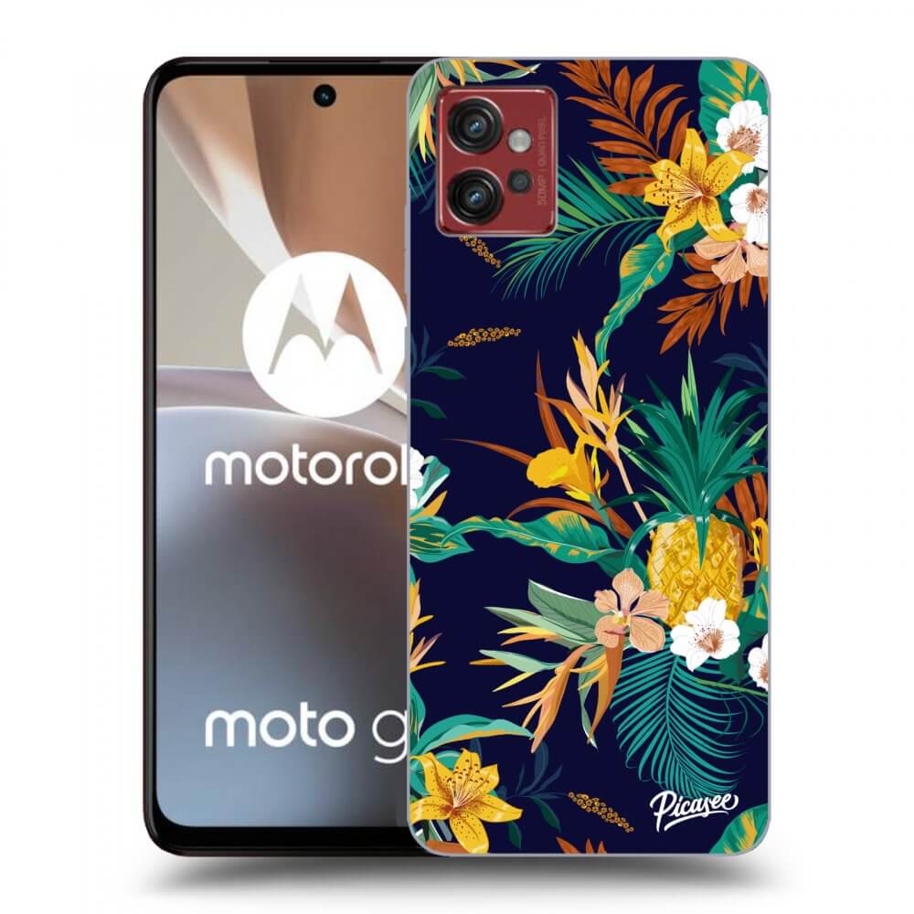 Picasee silikónový čierny obal pre Motorola Moto G32 - Pineapple Color