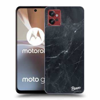 Picasee silikónový čierny obal pre Motorola Moto G32 - Black marble
