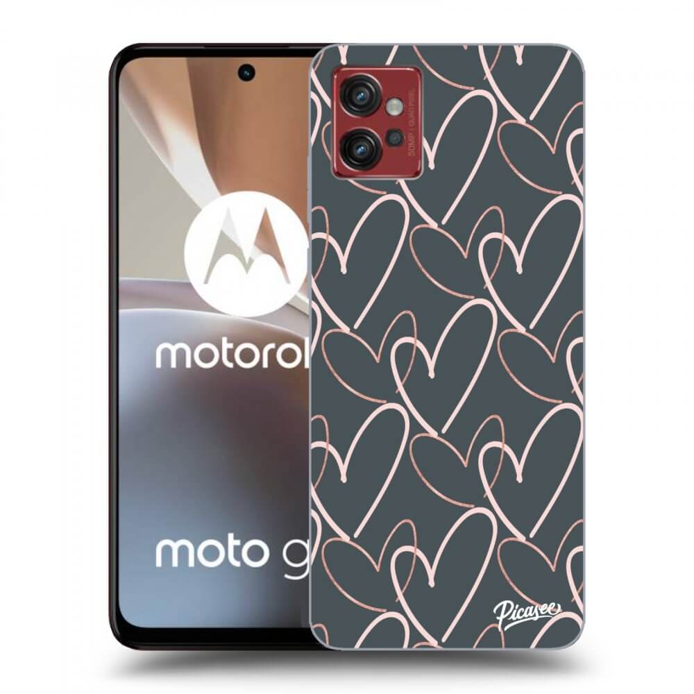 Picasee silikónový čierny obal pre Motorola Moto G32 - Lots of love