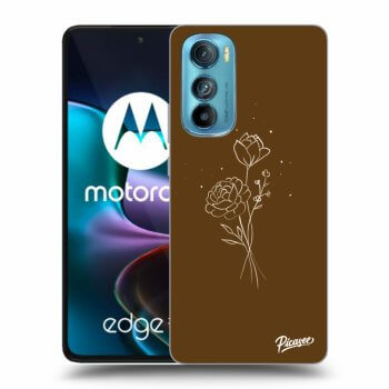 Obal pre Motorola Edge 30 - Brown flowers