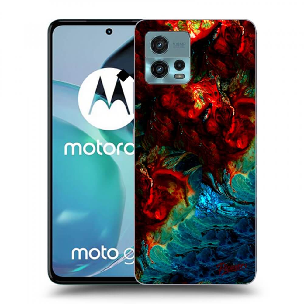 Picasee silikónový čierny obal pre Motorola Moto G72 - Universe