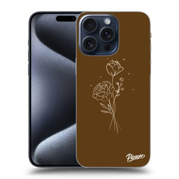 Obal pre Apple iPhone 15 Pro Max - Brown flowers