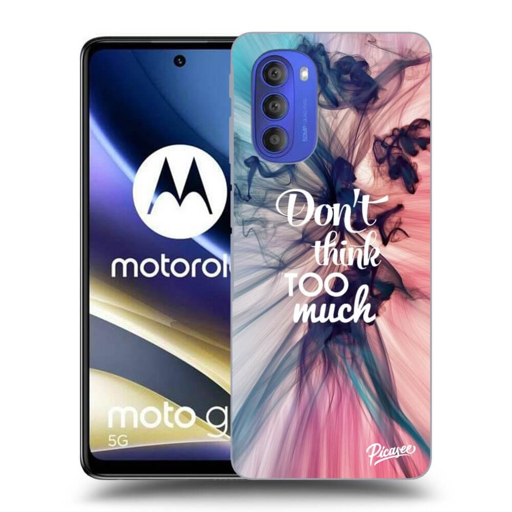 Picasee silikónový čierny obal pre Motorola Moto G51 - Don't think TOO much
