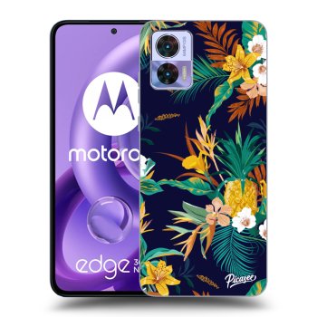 Picasee silikónový čierny obal pre Motorola Edge 30 Neo - Pineapple Color