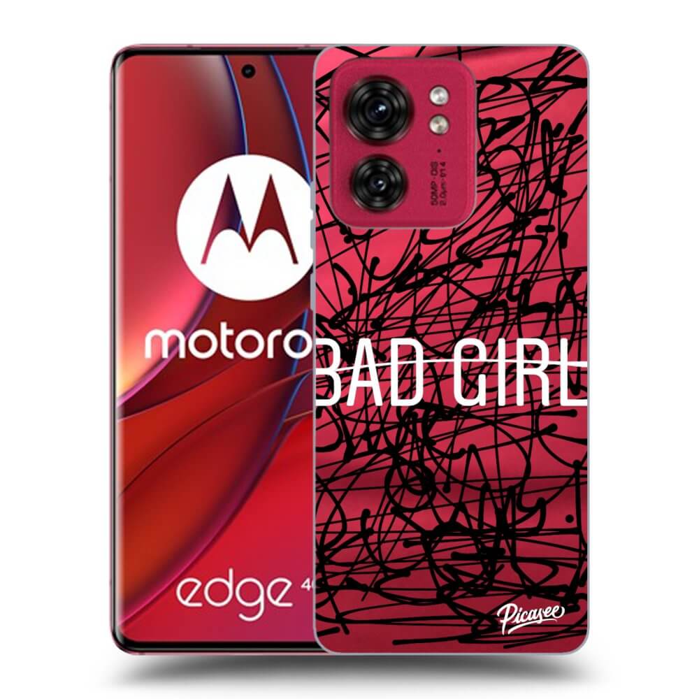 Picasee silikónový čierny obal pre Motorola Edge 40 - Bad girl
