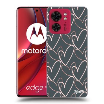 Picasee silikónový čierny obal pre Motorola Edge 40 - Lots of love
