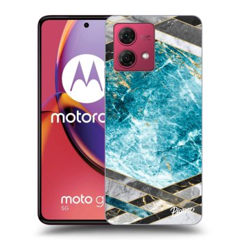Obal pre Motorola Moto G84 5G - Blue geometry