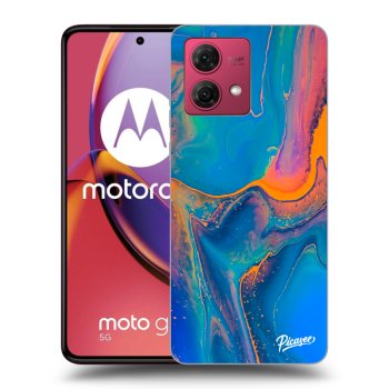 Picasee silikónový čierny obal pre Motorola Moto G84 5G - Rainbow