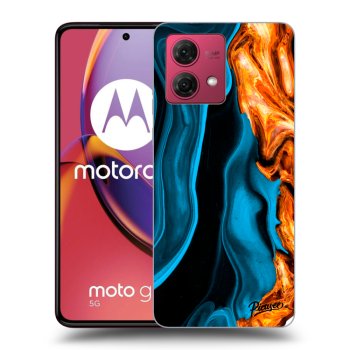 Picasee silikónový čierny obal pre Motorola Moto G84 5G - Gold blue
