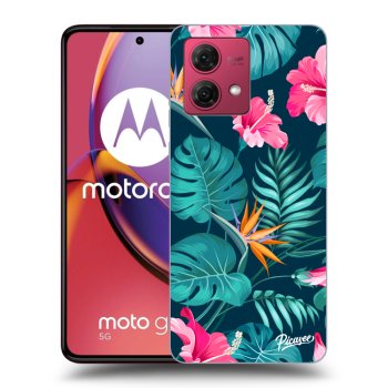 Obal pre Motorola Moto G84 5G - Pink Monstera