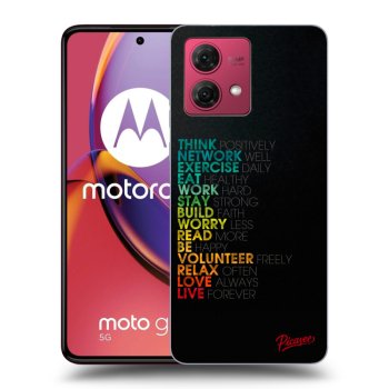 Picasee silikónový čierny obal pre Motorola Moto G84 5G - Motto life