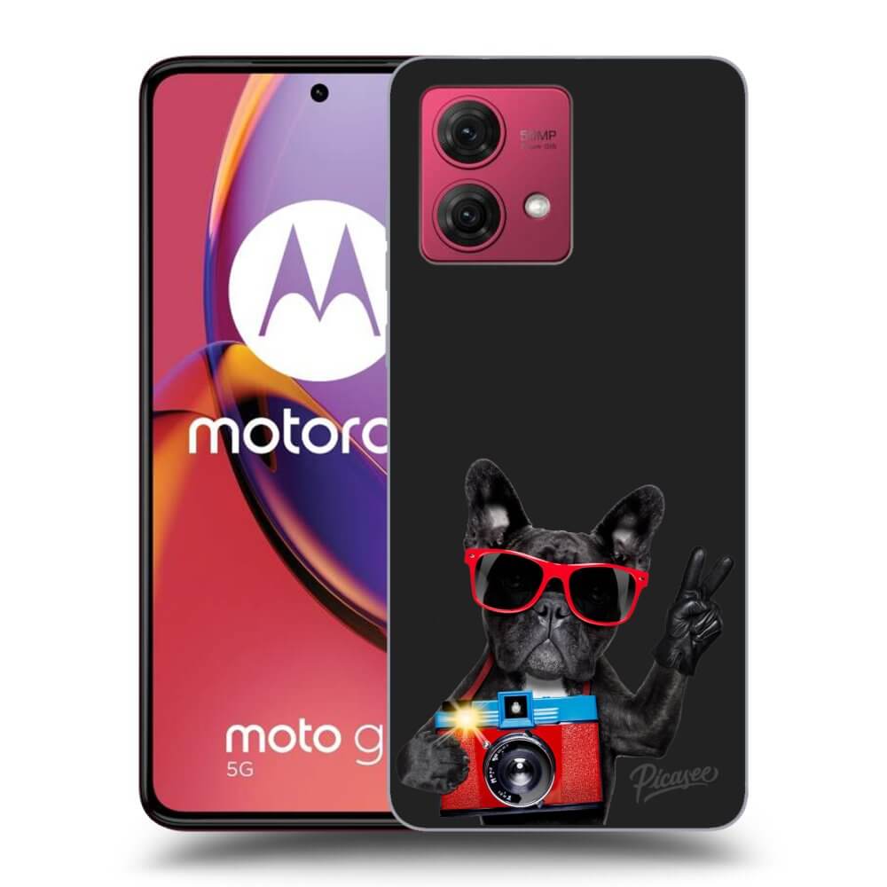 Picasee silikónový čierny obal pre Motorola Moto G84 5G - French Bulldog