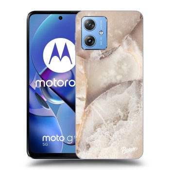 Obal pre Motorola Moto G54 5G - Cream marble