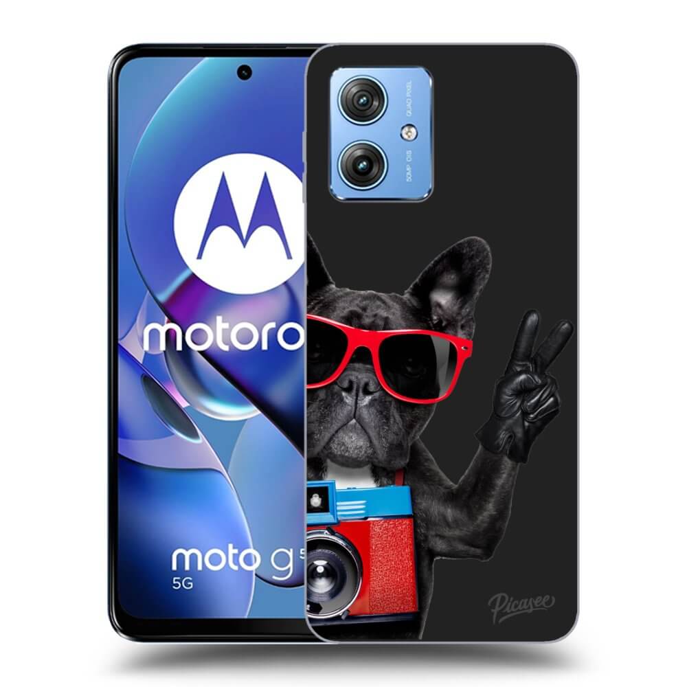 Picasee silikónový čierny obal pre Motorola Moto G54 5G - French Bulldog