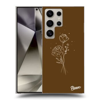 Obal pre Samsung Galaxy S24 Ultra S928B 5G - Brown flowers