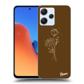 Obal pre Xiaomi Redmi 12 5G - Brown flowers