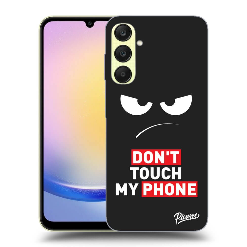 Silikónový čierny Obal Pre Samsung Galaxy A25 A256B 5G - Angry Eyes - Transparent