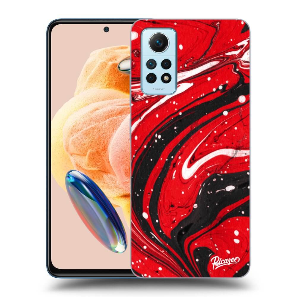 Silikónový čierny Obal Pre Xiaomi Redmi Note 12 Pro 4G - Red Black