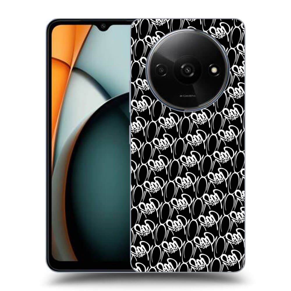 Silikónový čierny Obal Pre Xiaomi Redmi A3 - Separ - White On Black 2