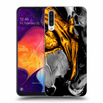 Picasee ULTIMATE CASE pro Samsung Galaxy A50 A505F - Black Gold