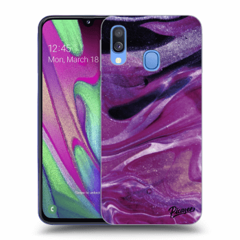 Obal pre Samsung Galaxy A40 A405F - Purple glitter