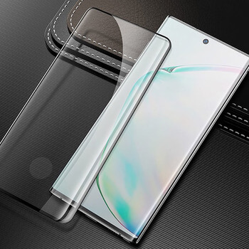 3x 3D zahnuté ochranné sklo pre Samsung Galaxy Note 10+ N975F - čierne