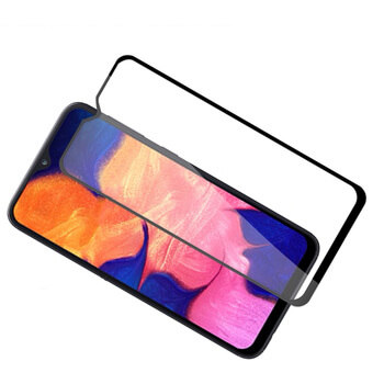3x Picasee 3D ochranné tvrdené sklo s rámčekom pre Samsung Galaxy A10 A105F - čierné - 2+1 zdarma