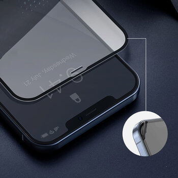 Picasee 3D ochranné tvrdené sklo s rámčekom pre Apple iPhone 13 Pro Max - čierné