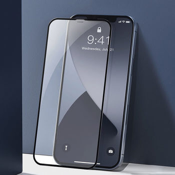 Picasee 3D ochranné tvrdené sklo s rámčekom pre Apple iPhone 13 Pro Max - čierné