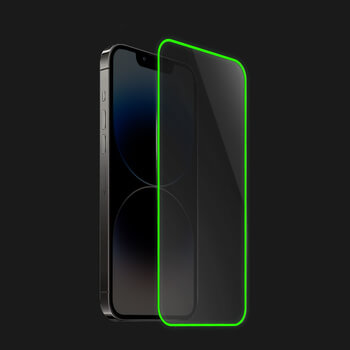 3x Picasee Ochranné tvrdené sklo so svietiacim rámčekom pre Apple iPhone 12 - Zelená
