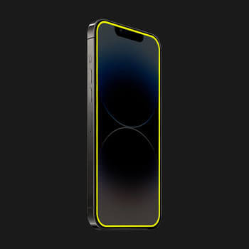 Picasee Ochranné tvrdené sklo so svietiacim rámčekom pre Samsung Galaxy A70 A705F - Žltá