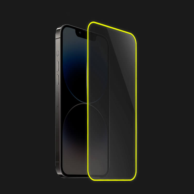 3x Picasee Ochranné tvrdené sklo so svietiacim rámčekom pre Apple iPhone 8 Plus - Žltá