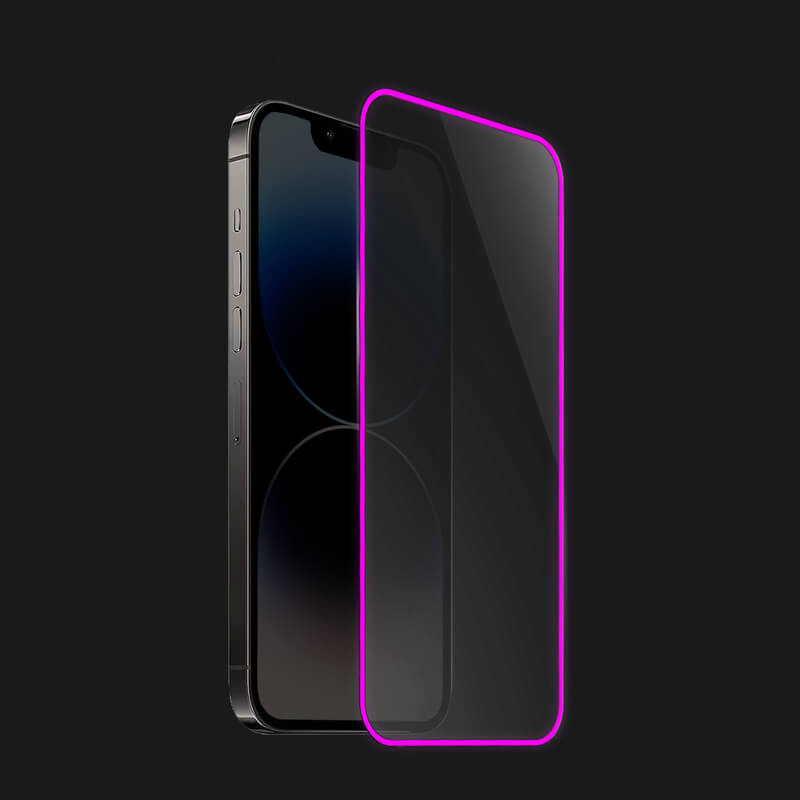 3x Picasee Ochranné tvrdené sklo so svietiacim rámčekom pre Apple iPhone 8 Plus - Ružová
